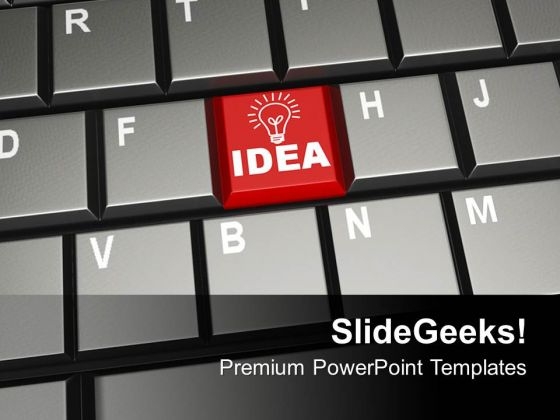 Idea On Keyboard Innovation PowerPoint Templates Ppt Backgrounds For Slides 0113
