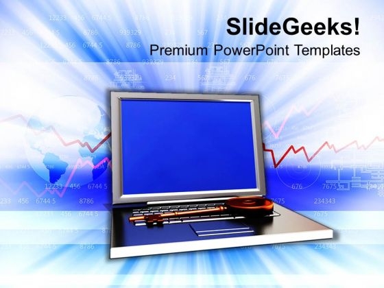 Illustration Depicting Brass Key On Laptop PowerPoint Templates Ppt Backgrounds For Slides 0113 Illustration Depicting Brass Key On Laptop PowerPoint Templates Ppt Backgrounds For Slides 0113