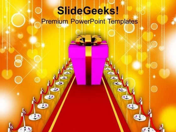 Illustration Of Red Carpet And Gift PowerPoint Templates Ppt Backgrounds For Slides 0713 Illustration Of Red Carpet And Gift PowerPoint Templates Ppt Backgrounds For Slides 0713