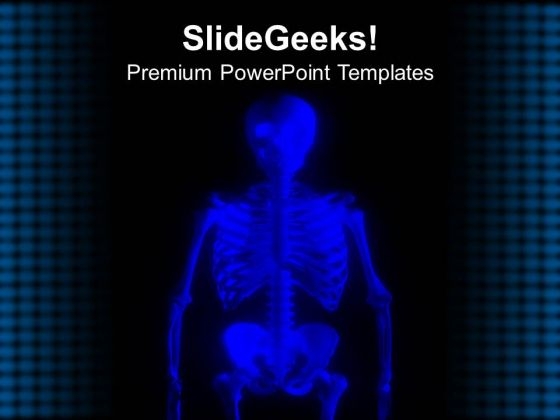 Image Of Blue Human Skeleton PowerPoint Templates Ppt Backgrounds For Slides 0713 Image Of Blue Human Skeleton PowerPoint Templates Ppt Backgrounds For Slides 0713