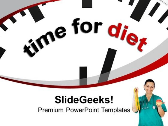 Image Of Clock With Quote Time For Diet PowerPoint Templates Ppt Backgrounds For Slides 0213 Image Of Clock With Quote Time For Diet PowerPoint Templates Ppt Backgrounds For Slides 0213