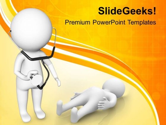 Image Of Doctor With Stethoscope PowerPoint Templates Ppt Backgrounds For Slides 0813 Image Of Doctor With Stethoscope PowerPoint Templates Ppt Backgrounds For Slides 0813