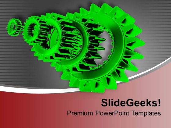 Image Of Green Metal Gears PowerPoint Templates Ppt Backgrounds For Slides 0713 Image Of Green Metal Gears PowerPoint Templates Ppt Backgrounds For Slides 0713