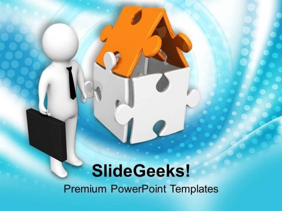 Image Of Man With Home PowerPoint Templates Ppt Backgrounds For Slides 0713 Image Of Man With Home PowerPoint Templates Ppt Backgrounds For Slides 0713