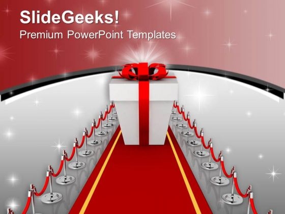 Image Of Red Carpet And Gift PowerPoint Templates Ppt Backgrounds For Slides 0713 Image Of Red Carpet And Gift PowerPoint Templates Ppt Backgrounds For Slides 0713