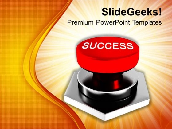 Image Of Red Success Button PowerPoint Templates Ppt Backgrounds For Slides 0113 Image Of Red Success Button PowerPoint Templates Ppt Backgrounds For Slides 0113