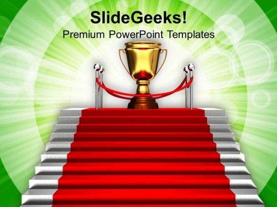 Image Of Stairway To Winner Trophy PowerPoint Templates Ppt Backgrounds For Slides 0213 Image Of Stairway To Winner Trophy PowerPoint Templates Ppt Backgrounds For Slides 0213