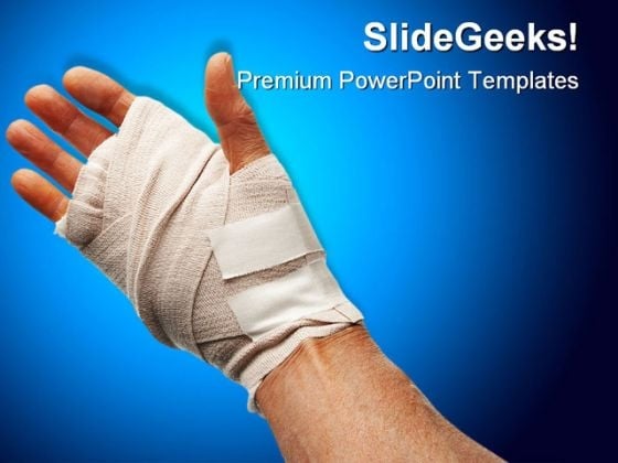 Injured Hand Medical PowerPoint Themes And PowerPoint Slides 0411 Injured Hand Medical PowerPoint Themes And PowerPoint Slides 0411