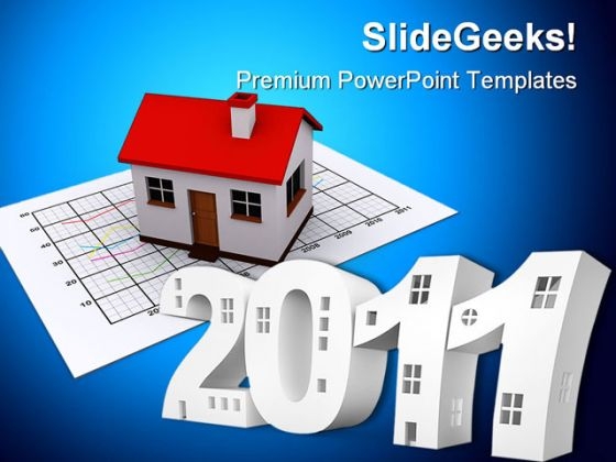 Inscription Stylized House Realestate PowerPoint Background And Template 1210