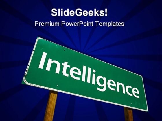intelligence_road_sign_metaphor_powerpoint_templates_and_powerpoint_backgrounds_0911_title
