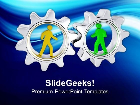 Interconnected Gear Process Business Concept PowerPoint Templates Ppt Backgrounds For Slides 0713 Interconnected Gear Process Business Concept PowerPoint Templates Ppt Backgrounds For Slides 0713