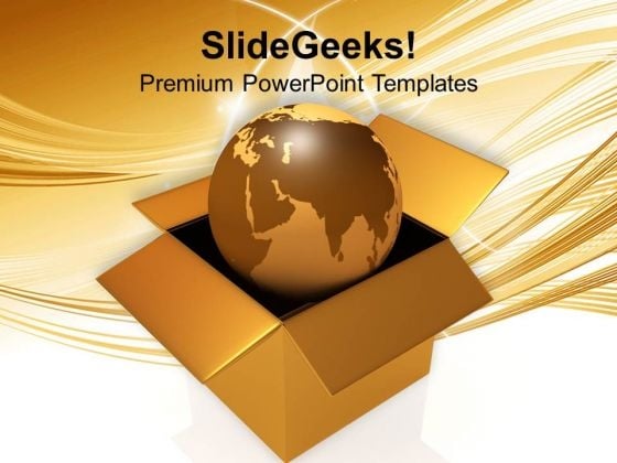 International Shipping Golden Globe In Box PowerPoint Templates Ppt Backgrounds For Slides 0213 International Shipping Golden Globe In Box PowerPoint Templates Ppt Backgrounds For Slides 0213