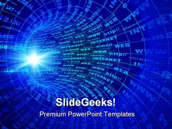 Internet Abstract PowerPoint Template 0810