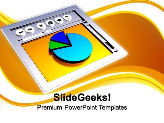 Internet Browser With Pie Chart PowerPoint Templates And PowerPoint Themes 1012 Internet Browser With Pie Chart PowerPoint Templates And PowerPoint Themes 1012