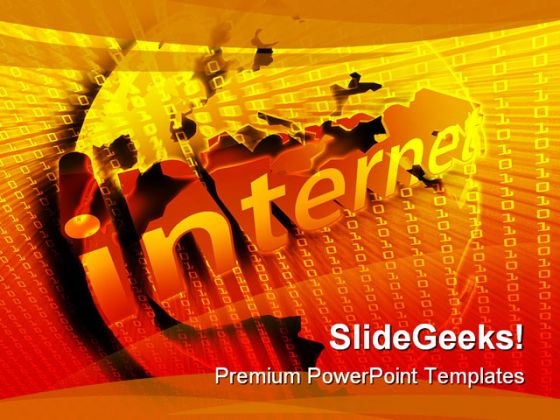 Internet Illustration Binary Computer PowerPoint Templates And PowerPoint Backgrounds 0211