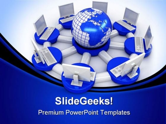 Internet Network Computer PowerPoint Backgrounds And Templates 0111