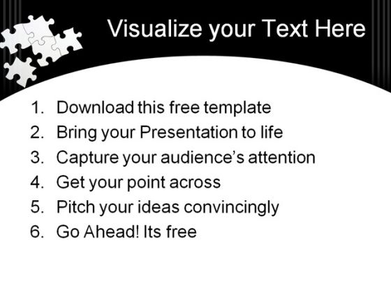 Business Puzzle PowerPoint Template aesthatic content ready