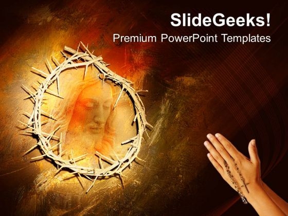 Jesus Crown Easter Christmas PowerPoint Templates And PowerPoint Themes 0712