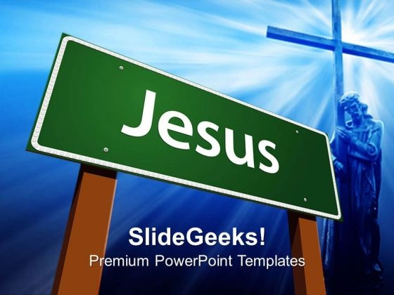 Jesus Green Road Sign Holidays PowerPoint Templates And PowerPoint Themes 0712 Jesus Green Road Sign Holidays PowerPoint Templates And PowerPoint Themes 0712