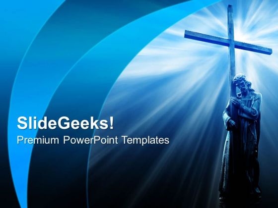 Jesus Holding A Cross Chruch PowerPoint Templates And PowerPoint Themes 0812 Jesus Holding A Cross Chruch PowerPoint Templates And PowerPoint Themes 0812