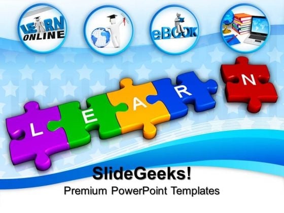 Jigsaw Puzzle Pieces With Learn Education PowerPoint Templates And PowerPoint Themes 0912 Jigsaw Puzzle Pieces With Learn Education PowerPoint Templates And PowerPoint Themes 0912