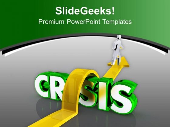 Jump The Crisis For Success PowerPoint Templates Ppt Backgrounds For Slides 0513