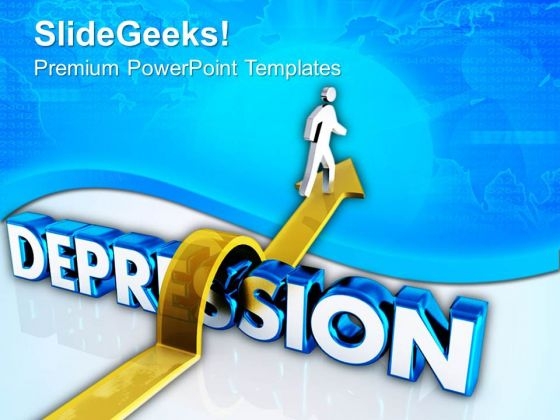 Jump The Depression And Lead A Happy Life PowerPoint Templates Ppt Backgrounds For Slides 0713 Jump The Depression And Lead A Happy Life PowerPoint Templates Ppt Backgrounds For Slides 0713