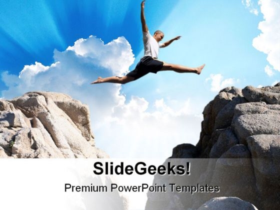 Jumping Boy Sports PowerPoint Background And Template 1210 Jumping Boy Sports PowerPoint Background And Template 1210