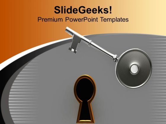 Key And Golden Keyhole Lock PowerPoint Templates Ppt Backgrounds For Slides 0213 Key And Golden Keyhole Lock PowerPoint Templates Ppt Backgrounds For Slides 0213