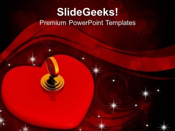 Key Lock Red Heart Security PowerPoint Templates Ppt Backgrounds For Slides 0213 Key Lock Red Heart Security PowerPoint Templates Ppt Backgrounds For Slides 0213