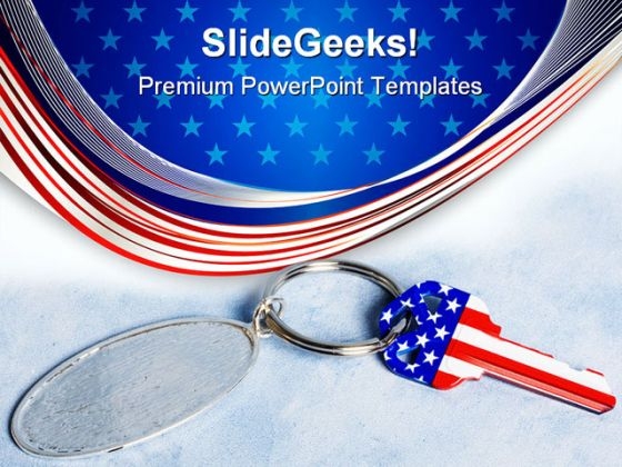 Key With Chain Americana PowerPoint Templates And PowerPoint Backgrounds 0511 Key With Chain Americana PowerPoint Templates And PowerPoint Backgrounds 0511