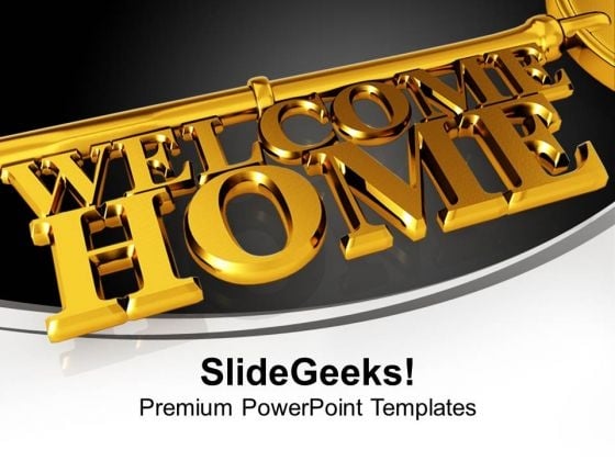 Key With Welcome Home Security PowerPoint Templates And PowerPoint Themes 1112 Key With Welcome Home Security PowerPoint Templates And PowerPoint Themes 1112