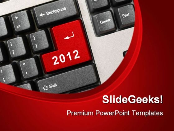Keyboard With 2012 Computer PowerPoint Templates And PowerPoint Backgrounds 1011 Keyboard With 2012 Computer PowerPoint Templates And PowerPoint Backgrounds 1011