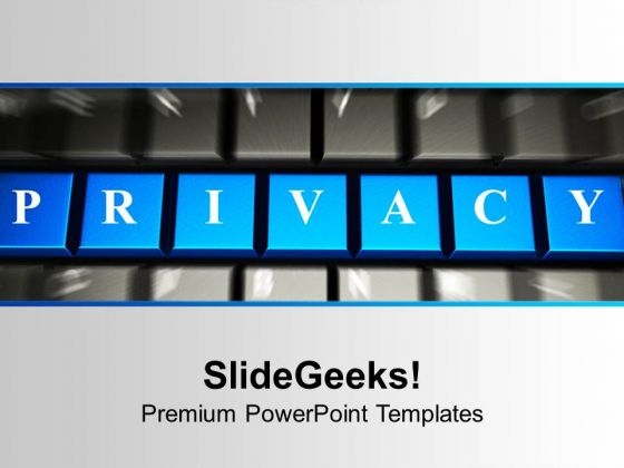 Keyboard With Privacy Security Concept PowerPoint Templates Ppt Backgrounds For Slides 0313