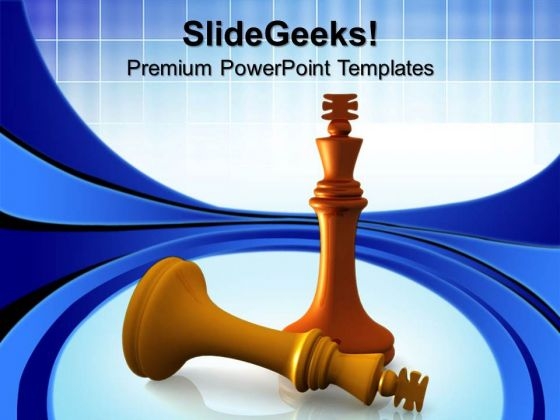 King Defeats King Chess Game PowerPoint Templates And PowerPoint Themes 0612 King Defeats King Chess Game PowerPoint Templates And PowerPoint Themes 0612