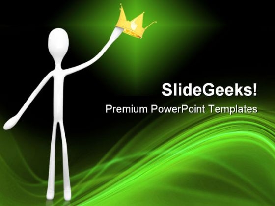 King Holding Crown Metaphor PowerPoint Themes And PowerPoint Slides 0511 King Holding Crown Metaphor PowerPoint Themes And PowerPoint Slides 0511