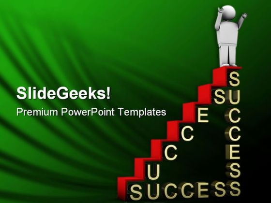Ladder Of Success Business PowerPoint Themes And PowerPoint Slides 0511