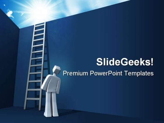 Ladder To Opportunity Business PowerPoint Template 0610