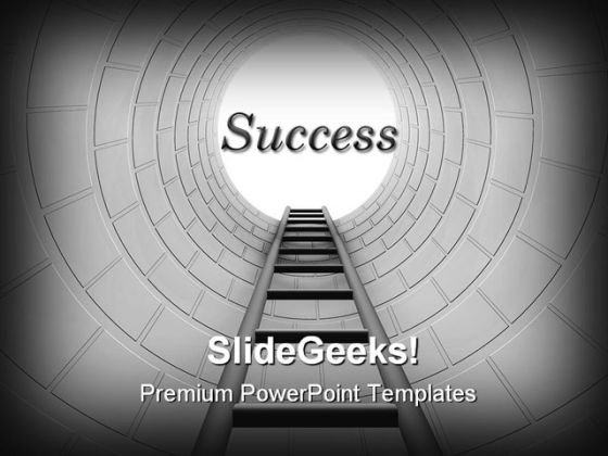 Ladder To Success Future PowerPoint Template 1110 Ladder To Success Future PowerPoint Template 1110