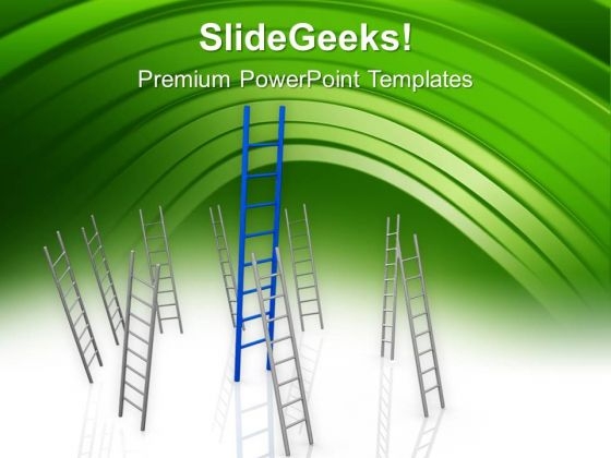 Ladders Shows Growth And Leadership Concept PowerPoint Templates Ppt Backgrounds For Slides 0213 Ladders Shows Growth And Leadership Concept PowerPoint Templates Ppt Backgrounds For Slides 0213