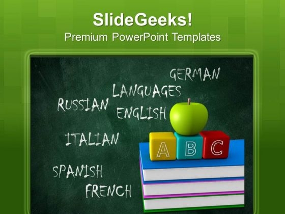 Languages Board And Apple Education PowerPoint Templates And PowerPoint Themes 1012 Languages Board And Apple Education PowerPoint Templates And PowerPoint Themes 1012