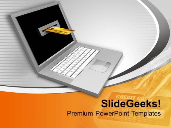 Laptop And Credit Card E Commerce Concept PowerPoint Templates Ppt Backgrounds For Slides 0213 Laptop And Credit Card E Commerce Concept PowerPoint Templates Ppt Backgrounds For Slides 0213