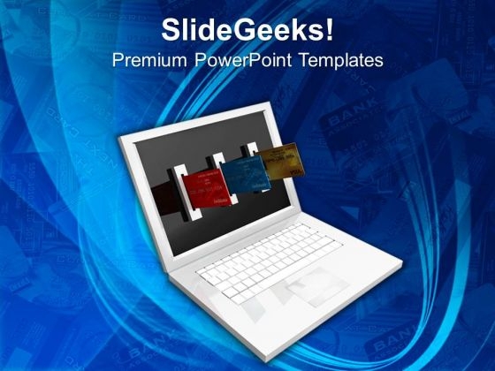 Laptop And Credit Card Finance PowerPoint Templates And PowerPoint Themes 1012 Laptop And Credit Card Finance PowerPoint Templates And PowerPoint Themes 1012