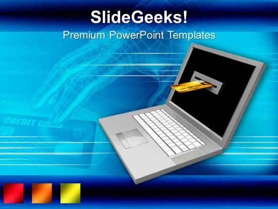 Laptop And Credit Card Internet Banking PowerPoint Templates Ppt Backgrounds For Slides 0213 Laptop And Credit Card Internet Banking PowerPoint Templates Ppt Backgrounds For Slides 0213