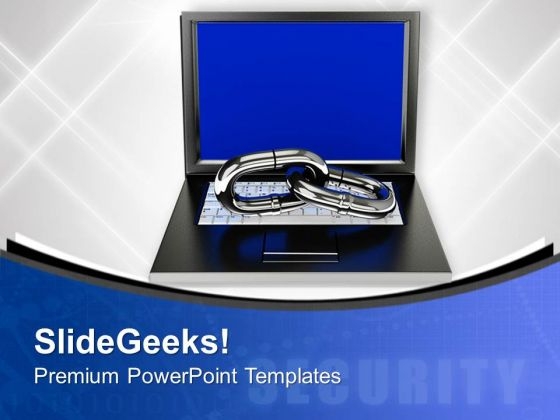 Laptop And Internet Link Technology PowerPoint Templates Ppt Backgrounds For Slides 0213