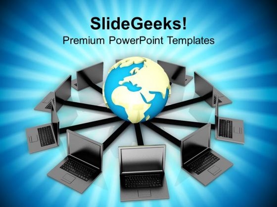 Laptop Connected To World Wide Web PowerPoint Templates Ppt Backgrounds For Slides 0713 Laptop Connected To World Wide Web PowerPoint Templates Ppt Backgrounds For Slides 0713