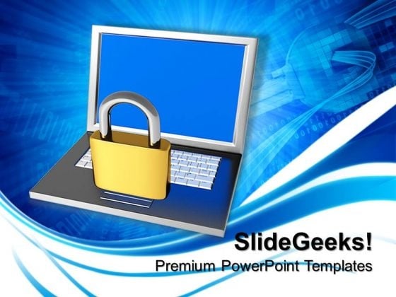 Laptop Internet Security PowerPoint Templates And PowerPoint Themes 0812 Laptop Internet Security PowerPoint Templates And PowerPoint Themes 0812