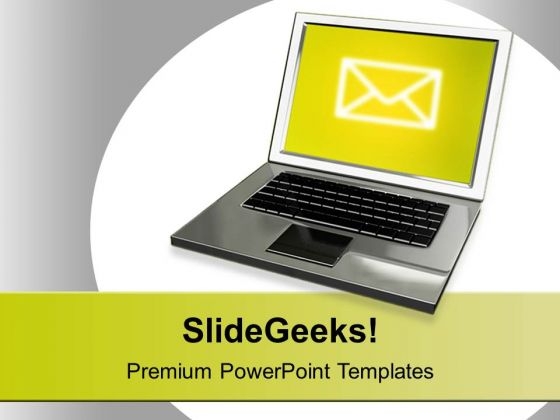 Laptop With Email Sign Communication PowerPoint Templates Ppt Backgrounds For Slides 1212 Laptop With Email Sign Communication PowerPoint Templates Ppt Backgrounds For Slides 1212