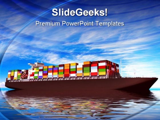 Large Container Ship Transportation PowerPoint Templates And PowerPoint Backgrounds 0411 Large Container Ship Transportation PowerPoint Templates And PowerPoint Backgrounds 0411