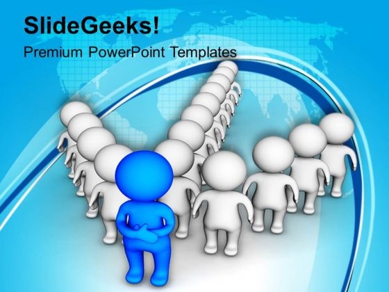 Leader Can Lead His Team With Vision PowerPoint Templates Ppt Backgrounds For Slides 0613